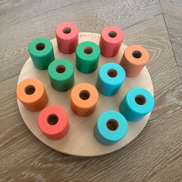 LoveVery Wooden Stacking Pegboard - Picture 2 of 2